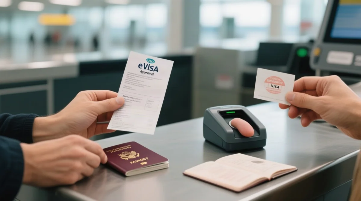 The Two-Stage Processing Model: Digital Approval and Airport Biometric Step